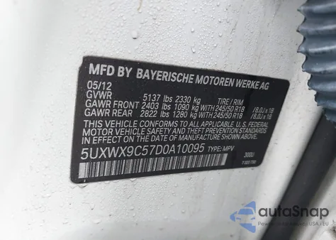 2013 BMW X3 xDrive28I from USA, damaged, VIN 5UXWX9C57D0A10095